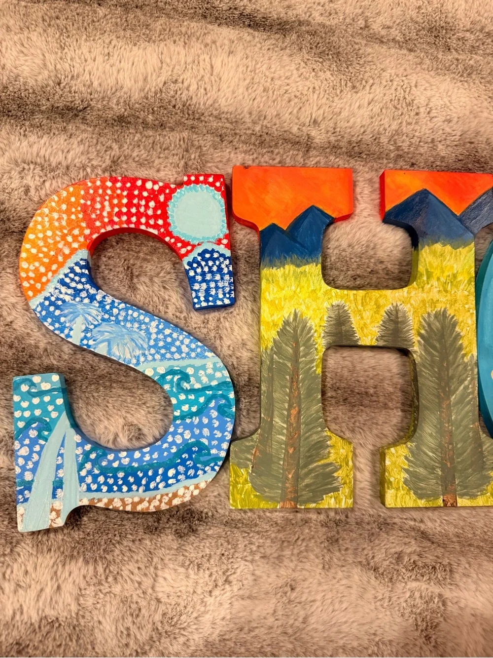 Custom SHOE Letter Wall Decor - Multi-Color Artistic Letters